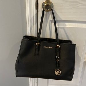 Michael Kors Black Leather Medium Tote